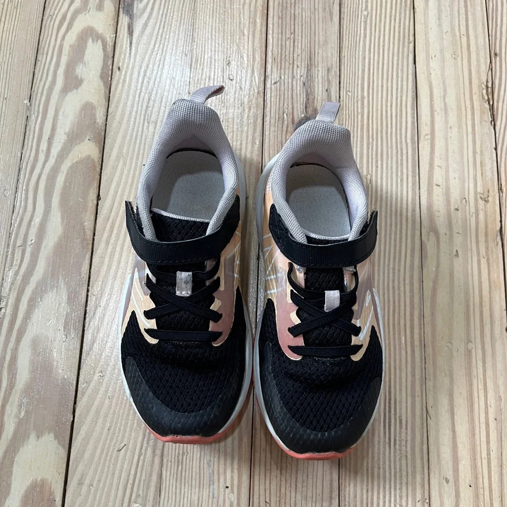 New Balance Rave Run v2 Sneaker Kids 12.5 XW Black Peach Orange YTRAVF2